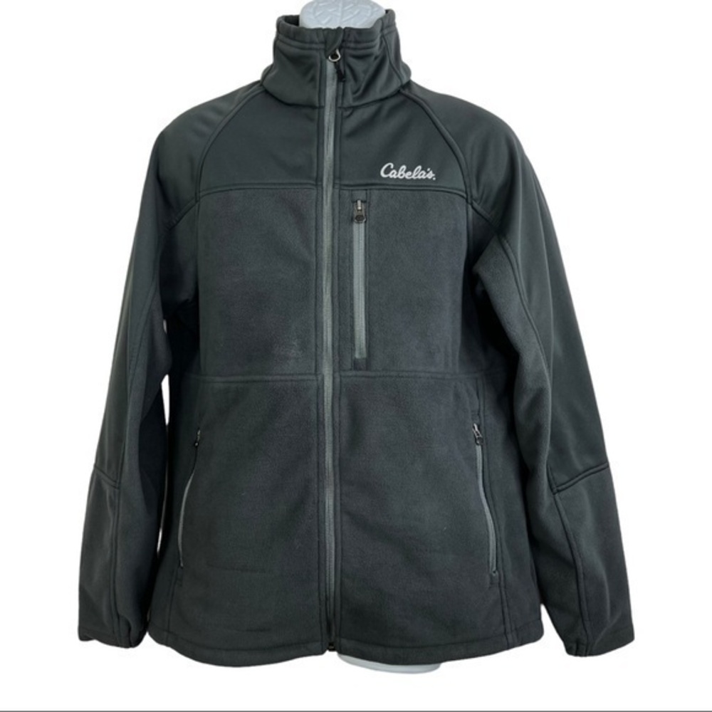 Cabela’s Men Jacket Black Zipper Front Sz M